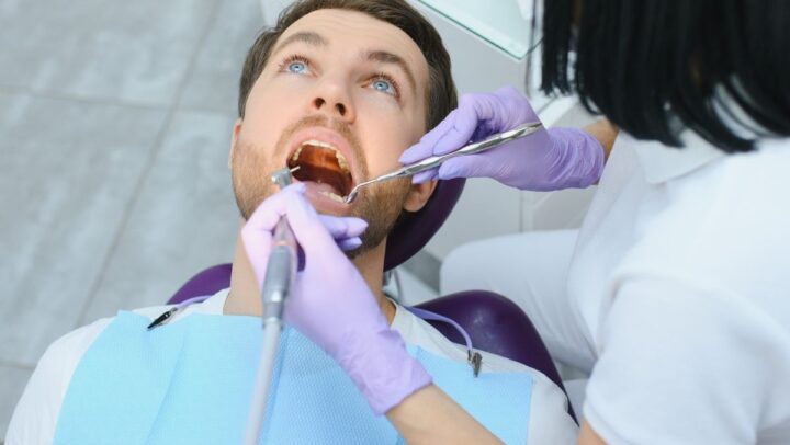 Patient receiving a root canal treatment at a dental office in Bethlehem.